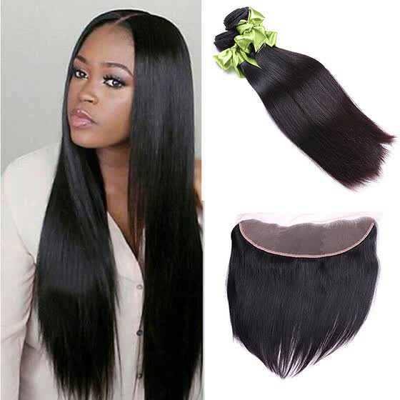 Shop Brazilian Straight Hair Full Frontal Lace Closure 13 4