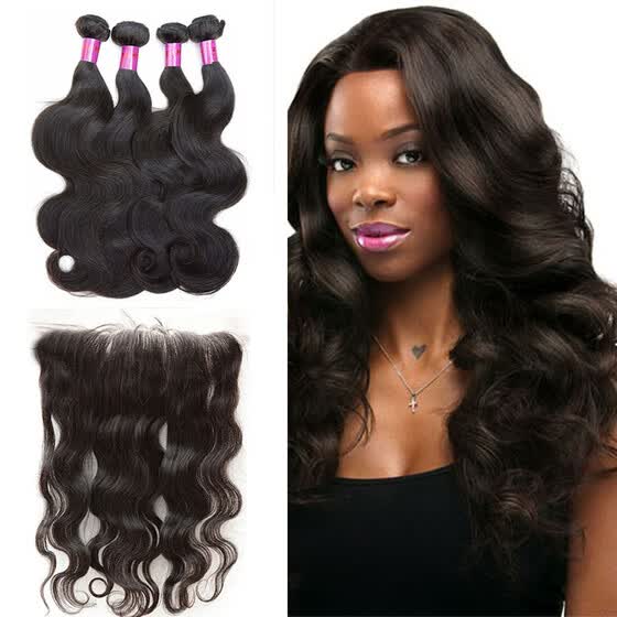 Shop Dhl Free 7a Human Hair Brazilian Lace Frontal Closure 13x4