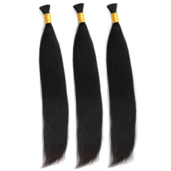 Shop Brazilian Straight Hair Two Bundles Non Remy Human Bulk Hair