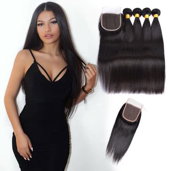 Shop Hair Weaves With Closure Indian Peruvian Malaysian Brazilian