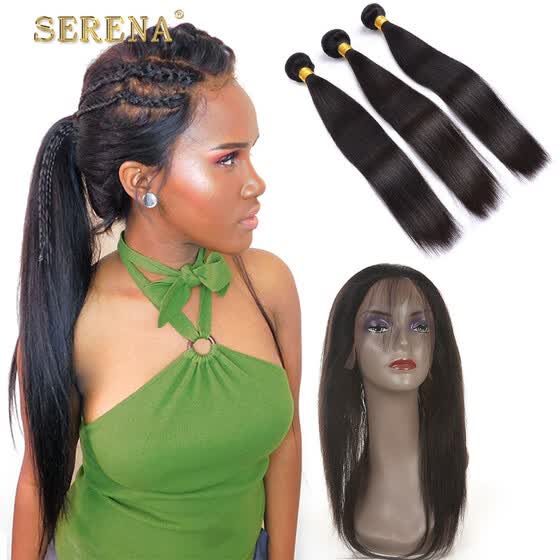 Shop Brazilian Straight Human Virgin Hair Weaves With 360 Lace