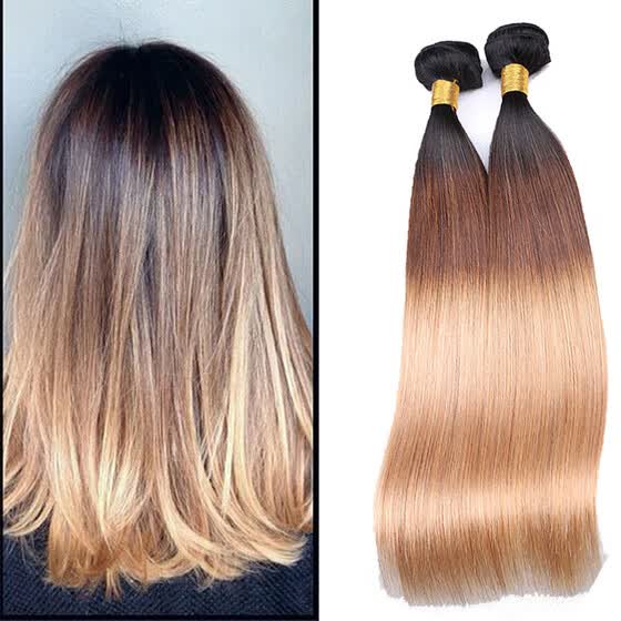 Shop 7a Ombre Hair Extensions Peruvian Straight 4 Bundle Deals