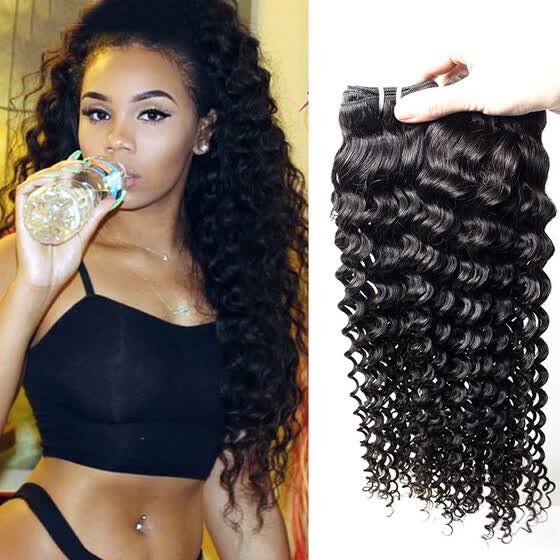 Shop Deep Wave Brazilian Hair 4 Bundles Curly Weave Human Hair 7a