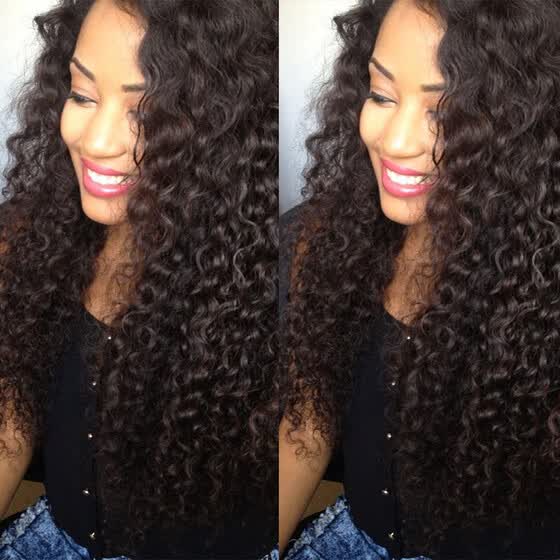 Shop 3 Bundles Indian Virgin Hair Curly Weave Human Hair Bundles