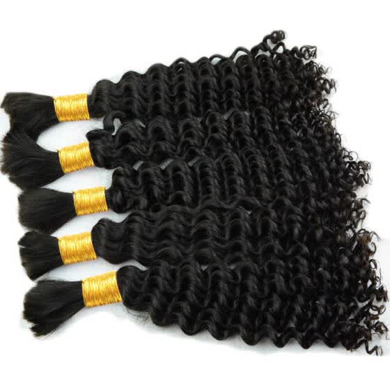 Shop Free Shipping 3 Pcs Lot Human Hair Bulk Virgin Unprocessed Brazilian Bulk Hair Extensions Braiding Kinky Curly Bulk Hair Online From Best Hair Bundles On Jd Com Global Site Joybuy Com