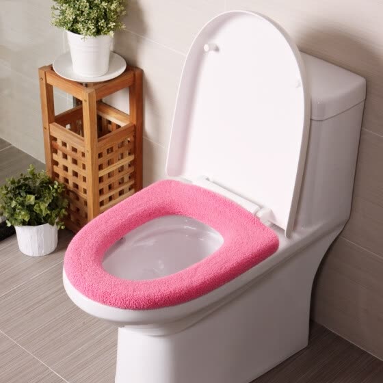 Jingdong Supermarket Ou Runzhe Toilet Pad Plush Warm Seat Mixed Color 4 Sets From Best Other Bathroom Products On Jd Com Global Site Joy - Pink Toilet Seat Sets