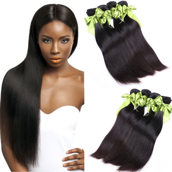 Shop Indian Virgin Hair Straight Weave 4 Bundle Deals Indian