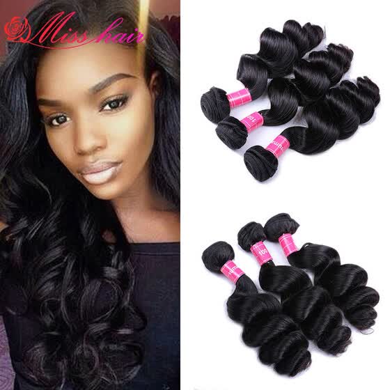 Shop 7a Peruvian Virgin Hair Loose Wave 3 Bundle Deals Unprocessed
