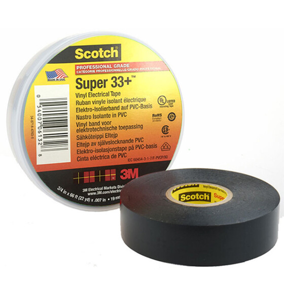 New 2 x Vinyl Black Electrical Tape Insulation Tape PVC Waterproof 3//4/" x 60