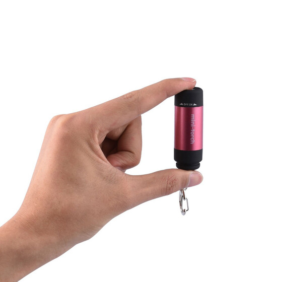 Mini LED COB Flashlight Waterproof Portable Keychain Torch Light Camping Lamp WH