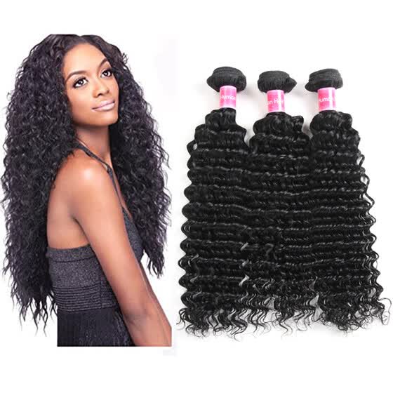 Shop Fine Plus Malaysian Virgin Hair 3 Bundles Deep Wave Human