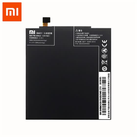 Shop Original Xiaomi Mi 3 Cellphone Battery 3050mah Bm31 High
