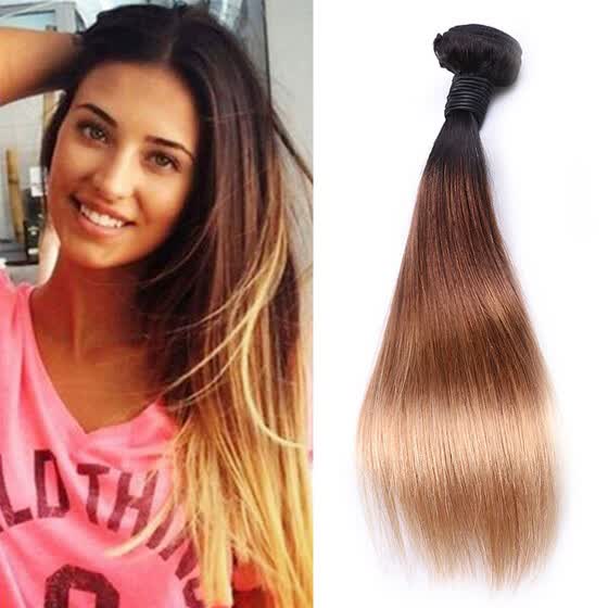Shop Ombre Brazilian Straight Hair Colored 100 Human Hair Weave 4