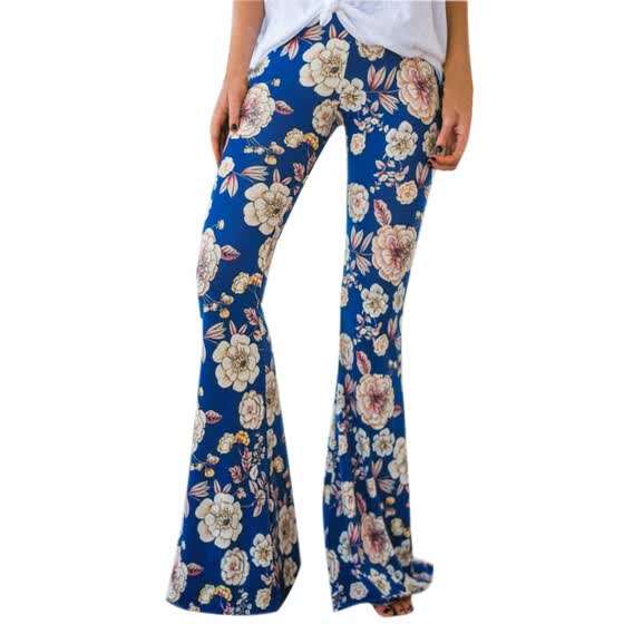 floral bell bottom jeans