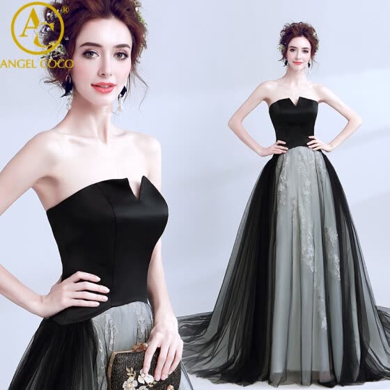 black long gown for party