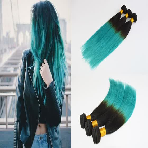 Shop Ombre Human Hair Extensions Of Tape Ombre Color 3pcs Lot