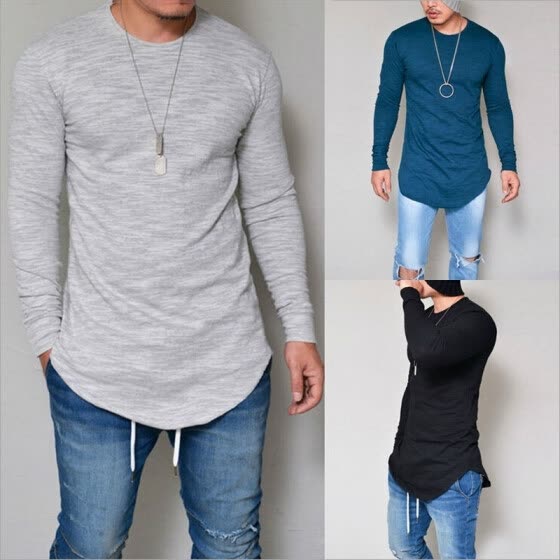 Shop New Men Casual T Shirt Cotton Long Sleeve O Neck Silm Fit T Shirt Mens Fashion Solid Color Tshirt Men S Clothing S 3xl Online From Best Sweatshirts On Jd Com Global Site Joybuy Com