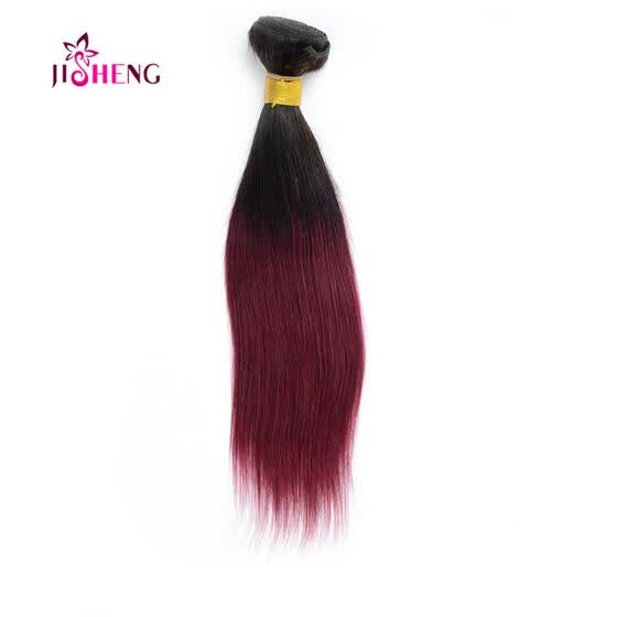 Shop Ombre Straight Hair Braziliant1b 99j 1 Piece Only Cheap Human