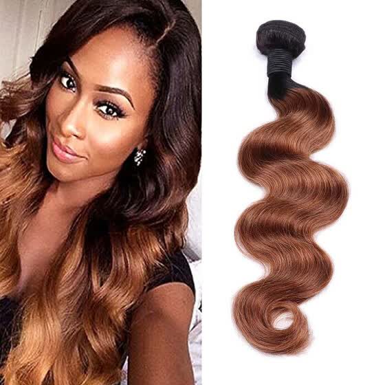 Shop Brazilian Virgin Hair Weave Ombre Human Hair 4 Bundles T1b 30