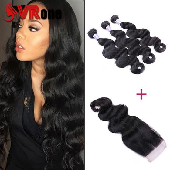 Shop Malaysian Hair With Lace Closure Body Wave 3 Bundles And