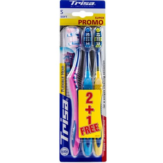 Shop Trisa Smart Toothbrush 3 Three Loaded Switzerland Imported Soft Hair Innovation X Type Cross Hair Brush Scientific Handle Color Random Online From Best Toothbrushes On Jd Com Global Site Joybuy Com