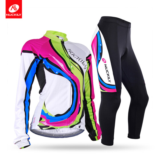 NUCKILY Women Cycling Long Set Breathable Spring//Autumn Bike Wear Suits