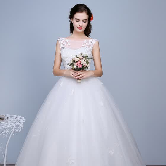 Scoop Neck Wedding Dress