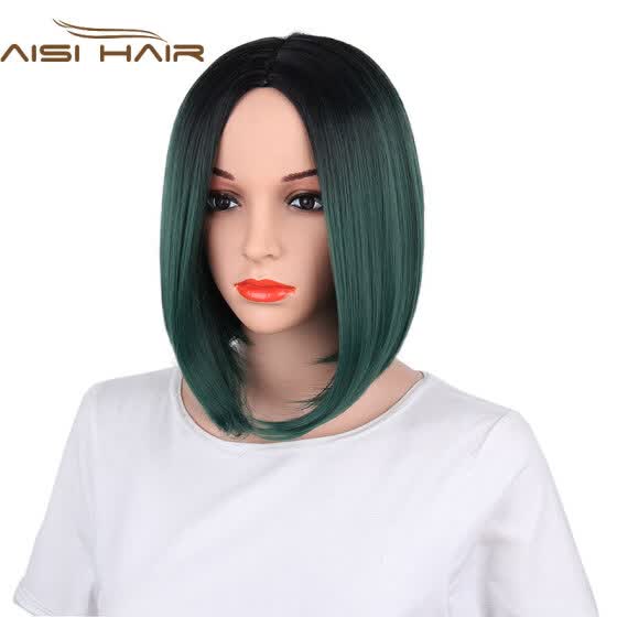 Shop Aisi Hair 8 Color Ombre Wig Synthetic Hair Short Wigs For