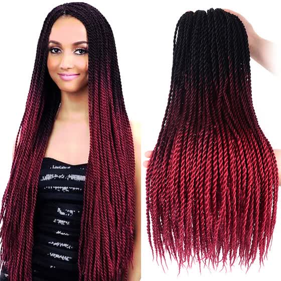 Shop Sinteticheskie Volosy Senegalskih Tvist Vyazanie Kryuchkom Kosichki Volosy 24 5pcs Mnogo 100g Pc Chernyj Vino Krasnoe Online From Best Hair Braids On Jd Com Global Site Joybuy Com