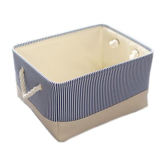 Rectangular Canvas Basket Toy Fabric Storage Bin For