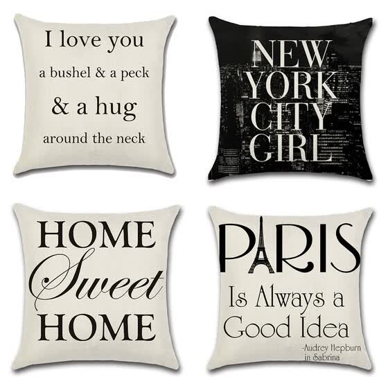 Shop Cotton Linen Square Decorative Throw Pillow Case Cushion