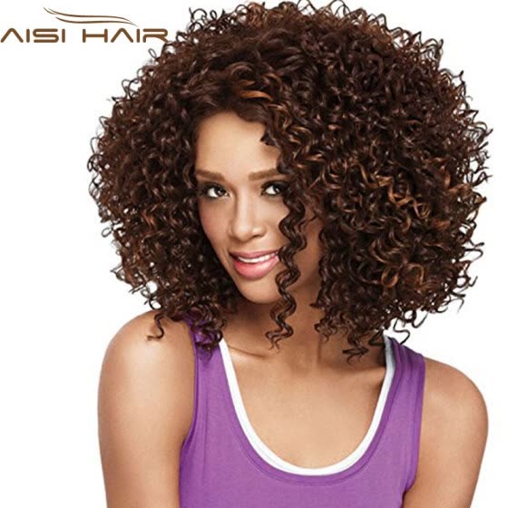 Shop Aisi Hair Afro Kinky Curly Hair Synthetic Wigs For Black