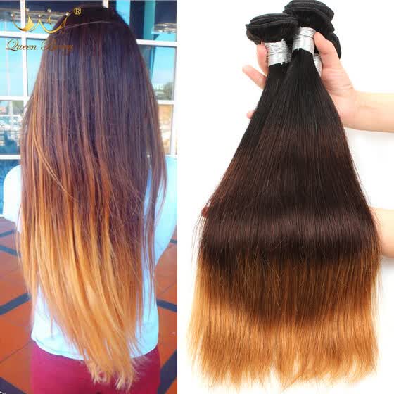 Shop 8a Grade Peruvian Virgin Hair Straight 4pcs Lot Ombre 3 Tone