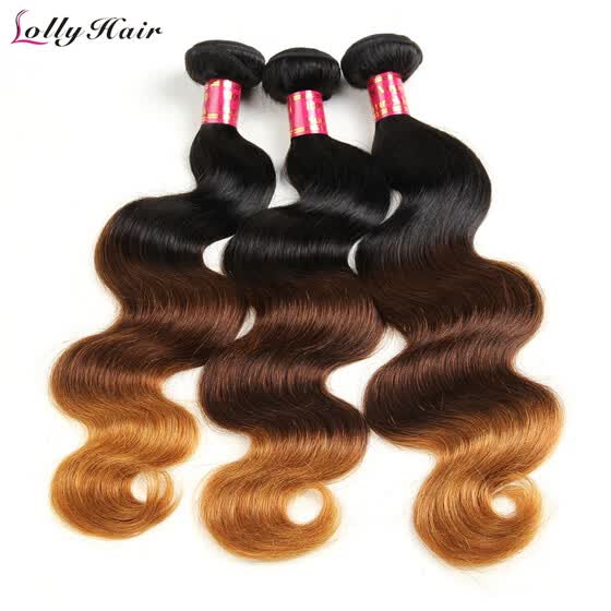 Shop Ombre Virgin Human Hair Good Quality T1b 4 30 Hair Weaving