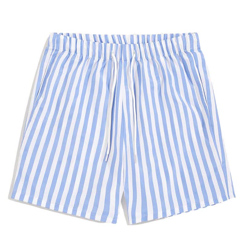 mens elastic waist drawstring shorts