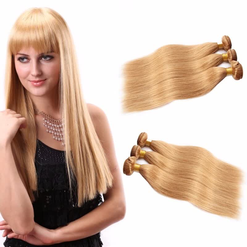 Shop Nami Hair Blonde Brazilian Straight Human Hair Bundles 27