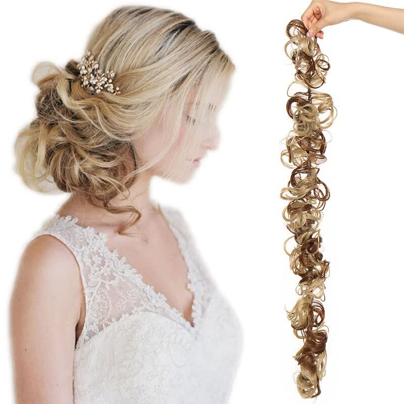 Shop Long Hair Bun Scrunchy Scrunchie Up Do Hairpiece Curly Messy