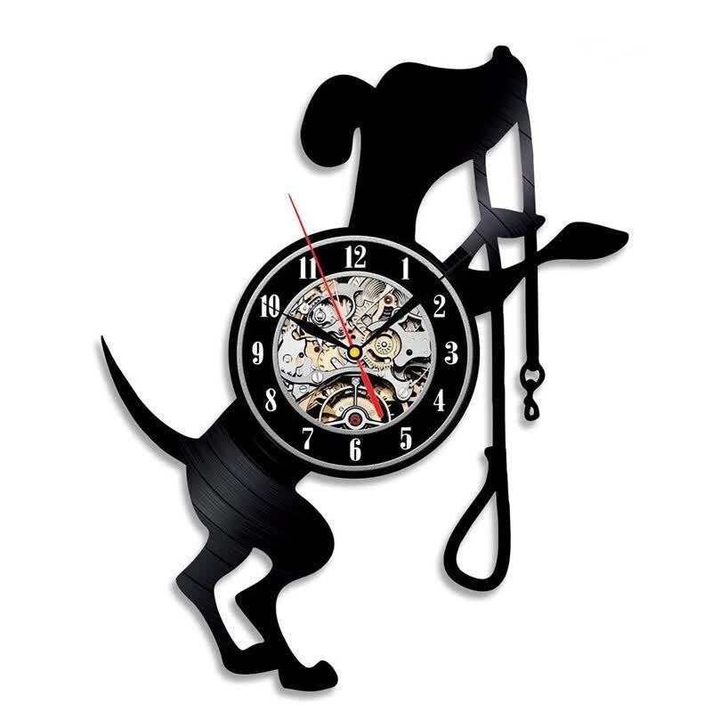 Classical Style Stand Pet Dog Theme Quartz Vinyl Record Wall Clock Classical Style Stand Pet Dog Theme Quartz Vinyl Record Wall Clock Gifts For Animal Home Decor Ideas Joy Com