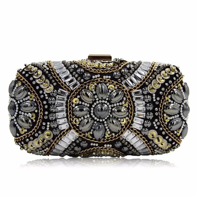 Milisente Fashion Women Bag Luxury Mini Beaded Wedding Day Milisente Fashion Women Bag Luxury Mini Beaded Wedding Day Clutches Party Purse Evening Bags Small Bouquet