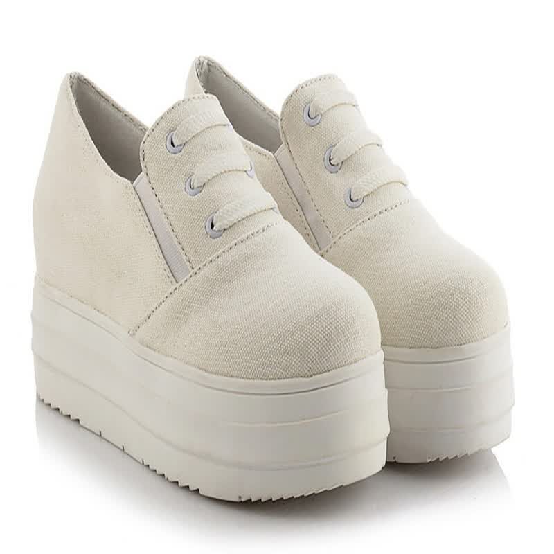 platform canvas shoes