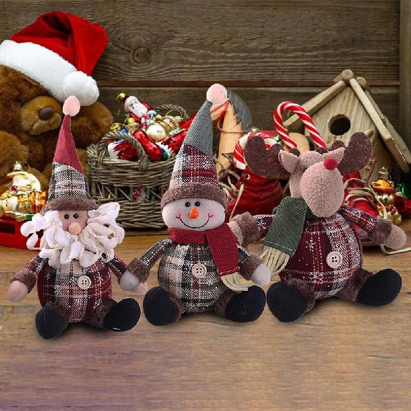 Santa Claus Plush Ornaments Christmas Toys Home Decor 6A