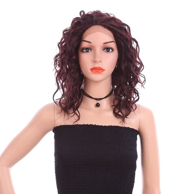 Shop Yyong Short Bob Haircut Lace Front Natural Afro Wigs For