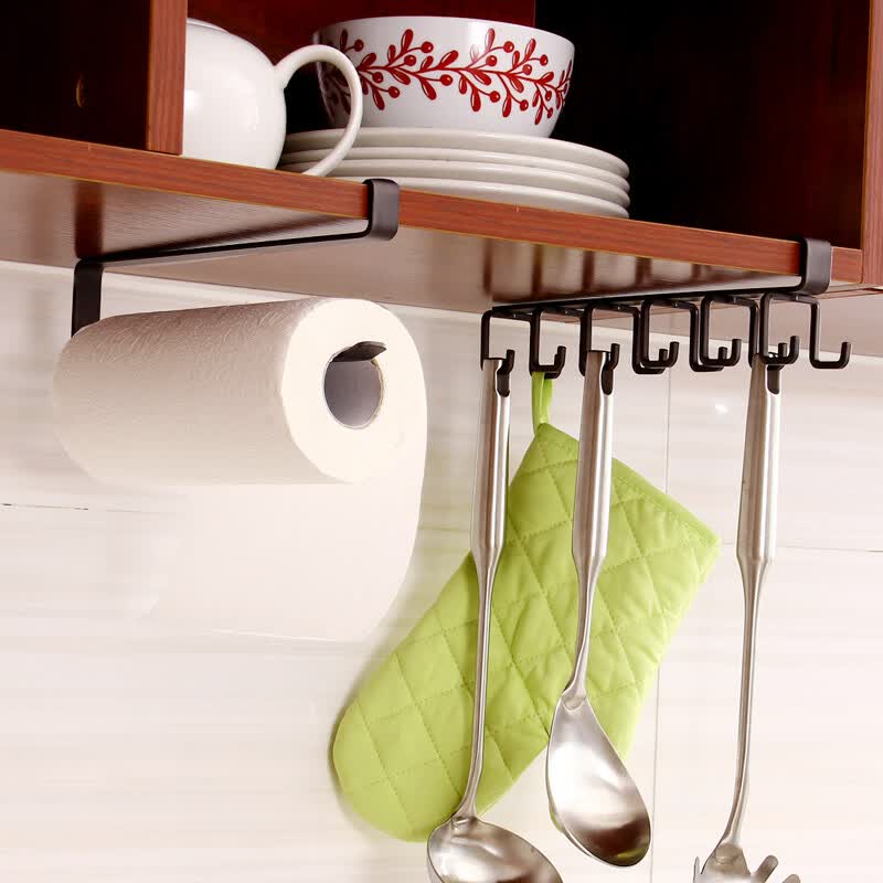 Ou Runzhe Under The Hanging Rack Kitchen Nail Free Trace Ou Runzhe Under The Hanging Rack Kitchen Nail Free Trace Storage Cup Holder Tissue Spatula Spoon Utensils
