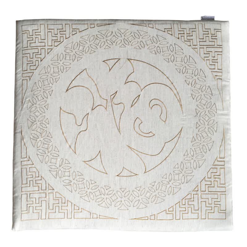 Ildonna Linen Embroidery Square 60 3cm Chinese Character Ildonna Linen Embroidery Square 60 3cm Chinese Character Fu Tation Cushion Chair Pads