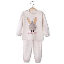 -Primavera Invierno Ni&ntilde;os Ropa informal para dormir Beb&eacute;s Ni&ntilde;os Ni&ntilde;as Rayas Dibujos animados Impresi&oacute;n Pijamas de manga larga Ni&ntilde;os Ropa t&eacute;rmica S on JD