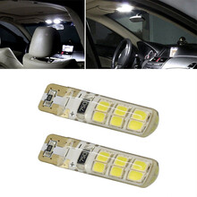 2X T10 194 W5W COB 2835 SMD 12LED 2W Cars CANBUS Super Bright License Light Bulb