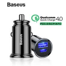 car-charger-Baseus 30W Cargador de coche de carga r&aacute;pida 4.0 para iPhone Samsung AFC Huawei SCP FCP USB tipo C PD 3.0 Cargador de tel&eacute;fono de coche de carga r&aacute;pida on JD
