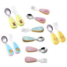 Walmeck 2Pcs Kids Silverware Travel Carry Set Children Portable Tableware Toddler Utensils Kids Spoon /& Fork Set with Travel Case