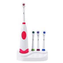 electronic-tooth-brush-Cepillo de dientes el&eacute;ctrico con 4 cabezales de cepillo Higiene bucal Accesorios de cuidado dental on JD