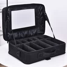 makeup-bags-cases-Maquillaje profesional bolso de hombro cosm&eacute;tico gran caja de herramientas bolso de almacenamiento con espejo viajes belleza caja de u&ntilde;as mensajero bolsas maleta on JD